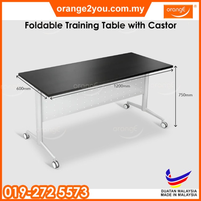 HQF 420 - 4'  x 2' Flip Top Training Table | Mobile Foldable Table with Castor
